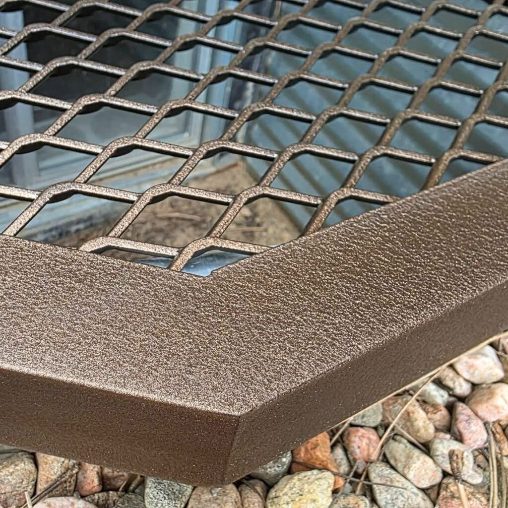 Bronze Leather powder-coated window well cover
